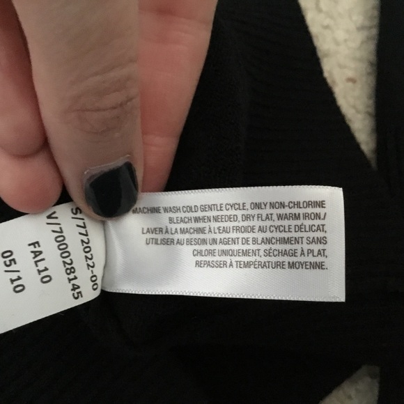 Old Navy Black Cardigan with Grey Trim M - Picture 5 of 5